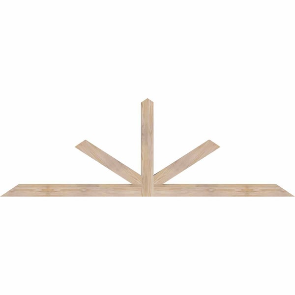 Ekena Millwork Saratoga Smooth Timber Gable Bracket, Douglas Fir, 84"W x 28"H x 3 1/2"D x 3 1/2"F, 8/12 Pitch GBW084X28X0404SAR00SDF - main